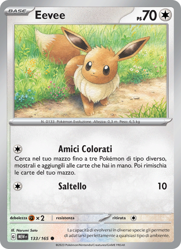 Eevee 133/207 — 151 (Italian Pokémon TCG card)