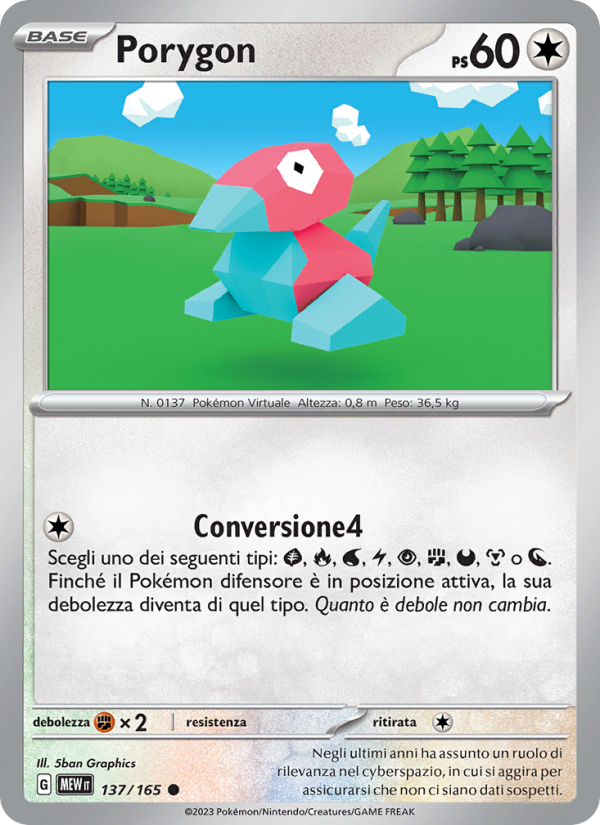 Porygon 137/207 — 151 (Italian Pokémon TCG card)