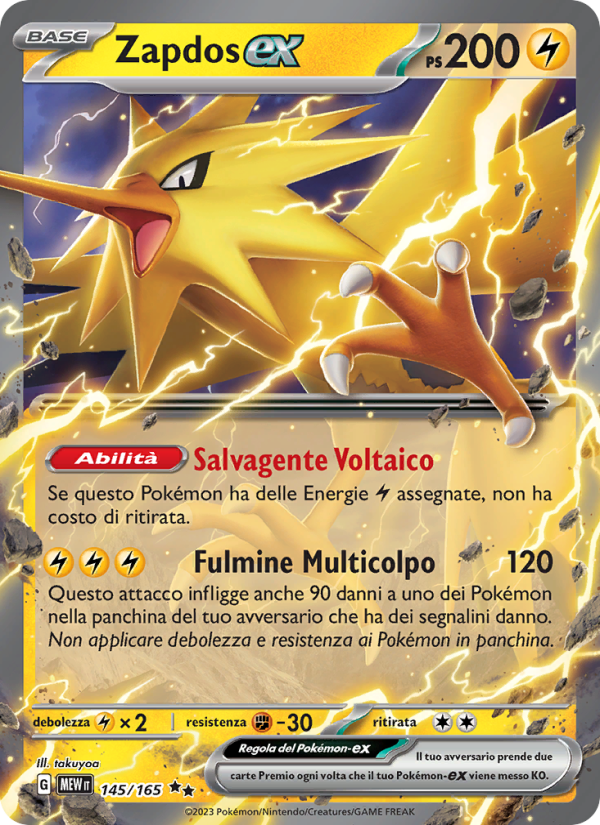 Zapdos-ex 145/207 — 151 (Italian Pokémon TCG card)