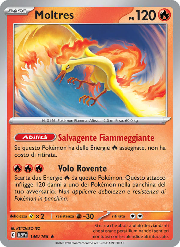 Moltres 146/207 — 151 (Italian Pokémon TCG card)