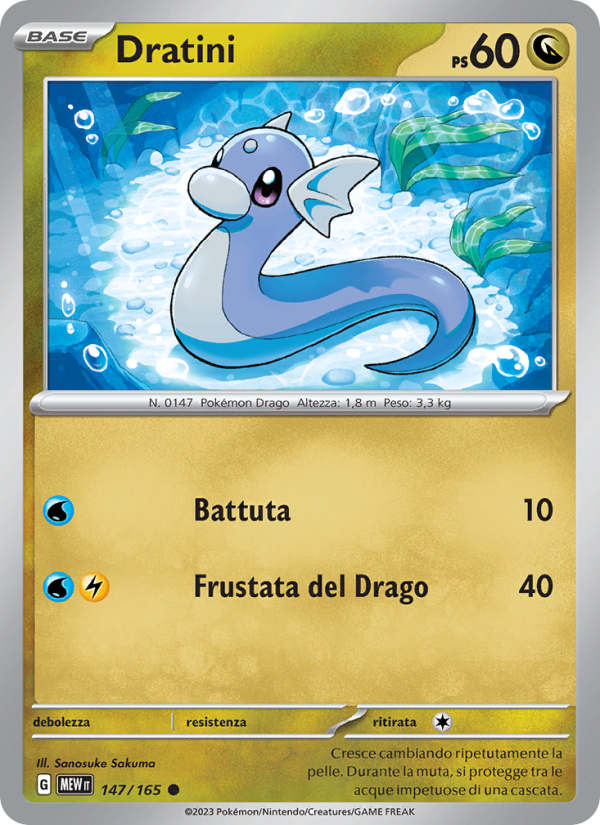 Dratini 147/207 — 151 (Italian Pokémon TCG card)