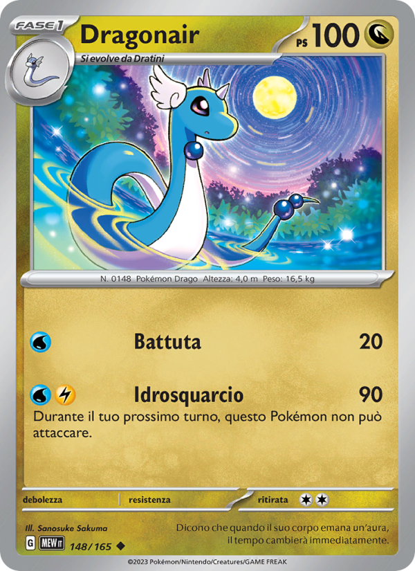 Dragonair 148/207 — 151 (Italian Pokémon TCG card)