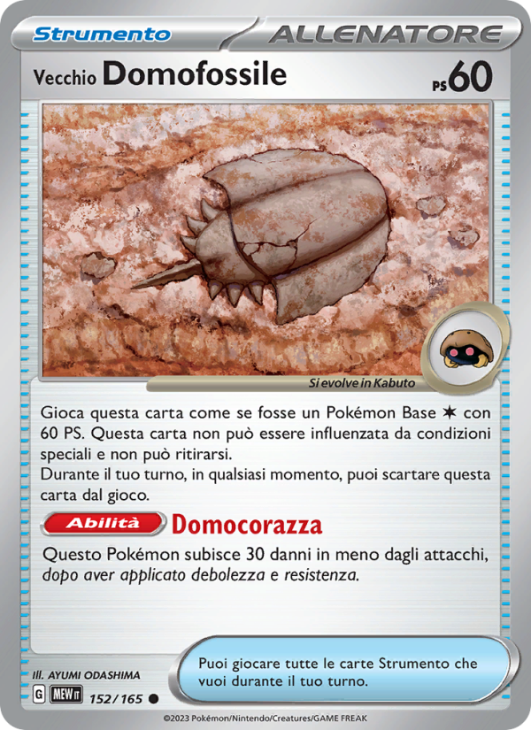 Vecchio Domofossile 152/207 — 151 (Italian Pokémon TCG card)