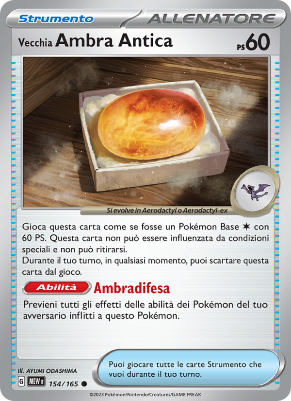 Vecchia Ambra Antica 154/207 — 151 (Italian Pokémon TCG card)