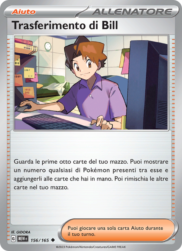 Trasferimento di Bill 156/207 — 151 (Italian Pokémon TCG card)