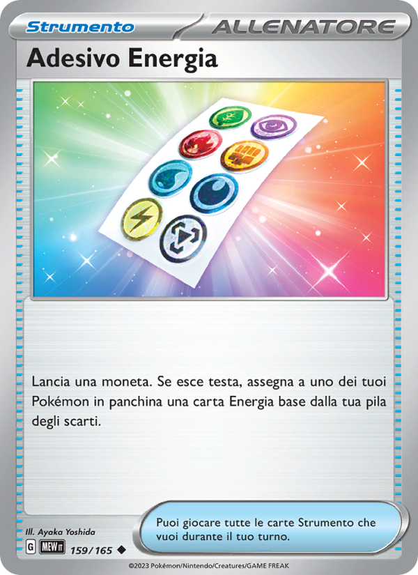 Adesivo Energia 159/207 — 151 (Italian Pokémon TCG card)