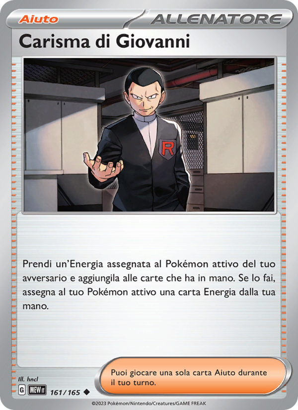 Carisma di Giovanni 161/207 — 151 (Italian Pokémon TCG card)