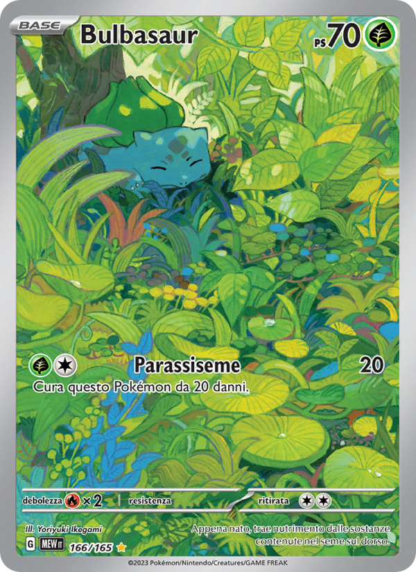 Bulbasaur 166/207 — 151 (Italian Pokémon TCG card)