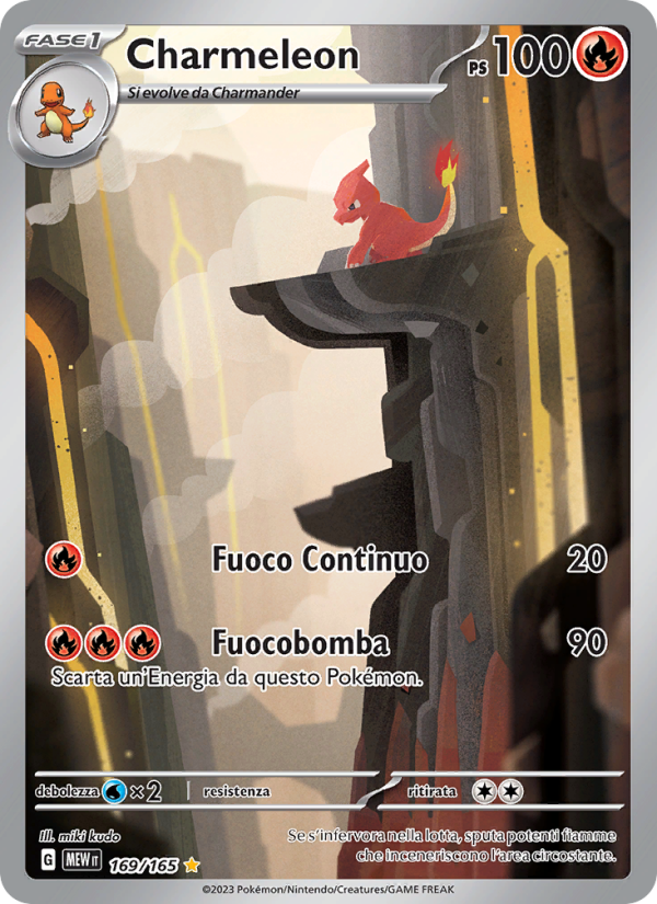 Charmeleon 169/207 — 151 (Italian Pokémon TCG card)