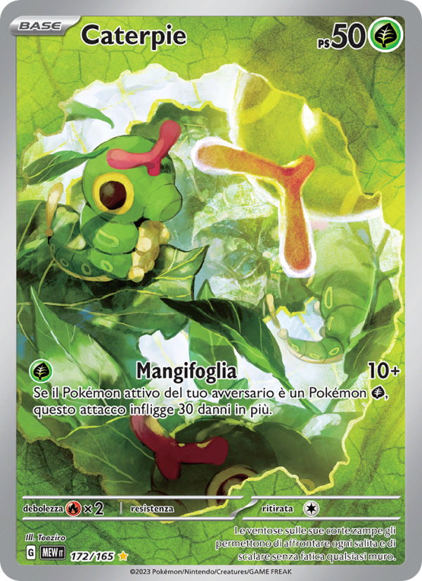 Caterpie 172/207 — 151 (Italian Pokémon TCG card)