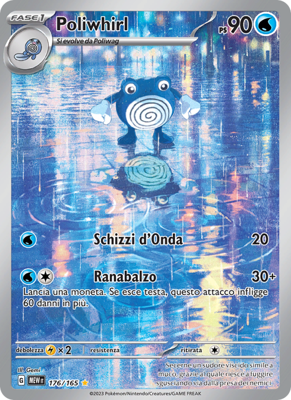 Poliwhirl 176/207 — 151 (Italian Pokémon TCG card)
