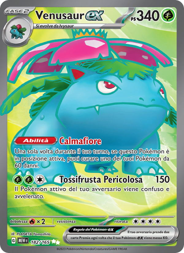 Venusaur-ex 182/207 — 151 (Italian Pokémon TCG card)