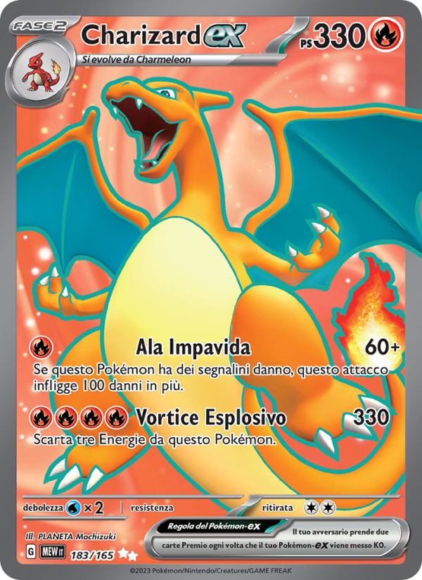 Charizard-ex 183/207 — 151 (Italian Pokémon TCG card)