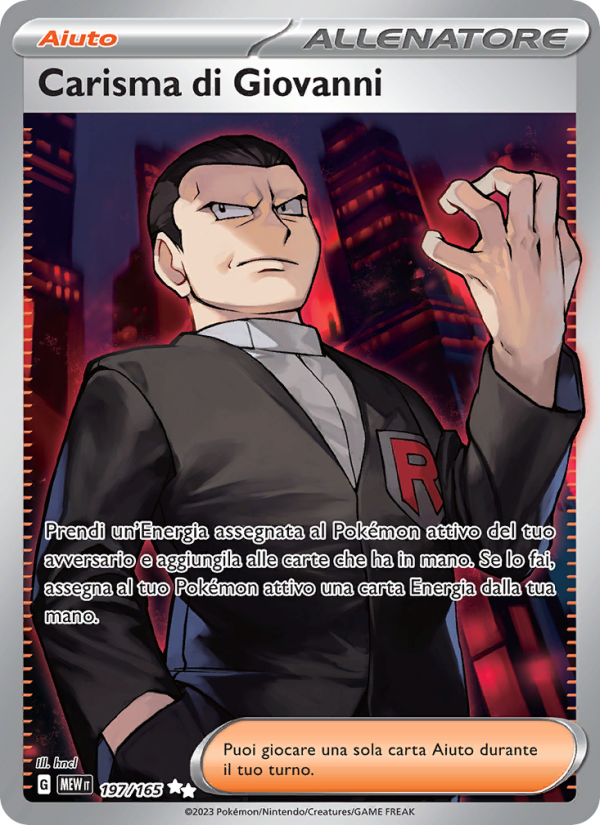 Carisma di Giovanni 197/207 — 151 (Italian Pokémon TCG card)