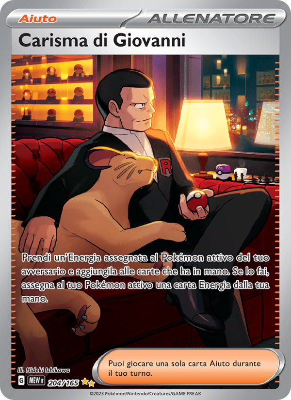 Carisma di Giovanni 204/207 — 151 (Italian Pokémon TCG card)