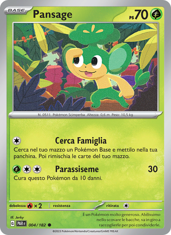 Pansage 004/266 — Paradox Rift (Italian Pokémon TCG card)