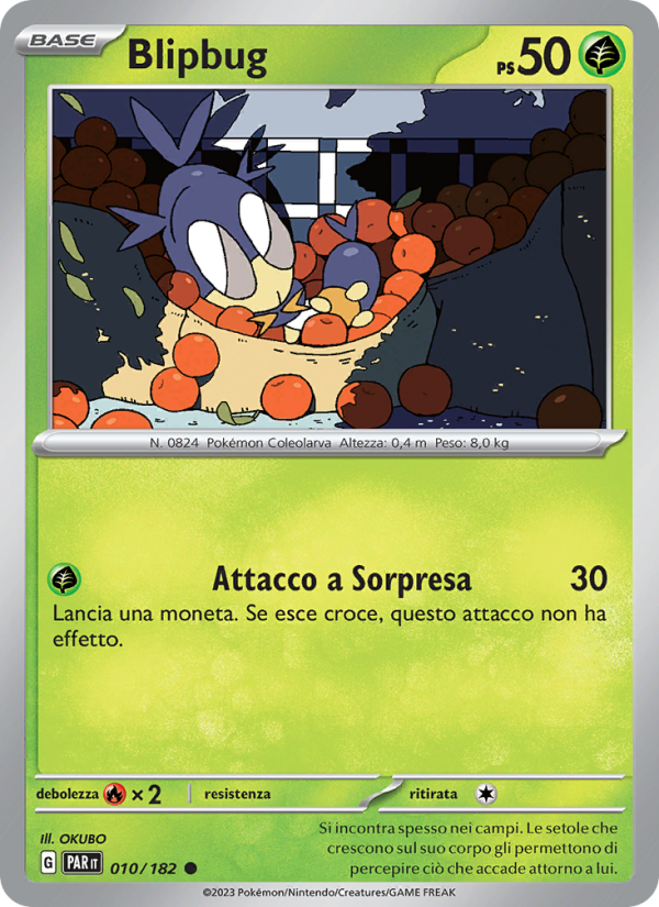 Blipbug 010/266 — Paradox Rift (Italian Pokémon TCG card)
