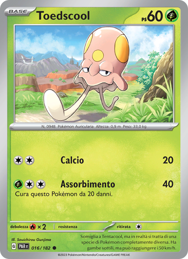 Toedscool 016/266 — Paradox Rift (Italian Pokémon TCG card)