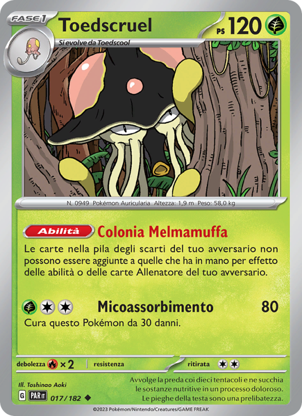 Toedscruel 017/266 — Paradox Rift (Italian Pokémon TCG card)