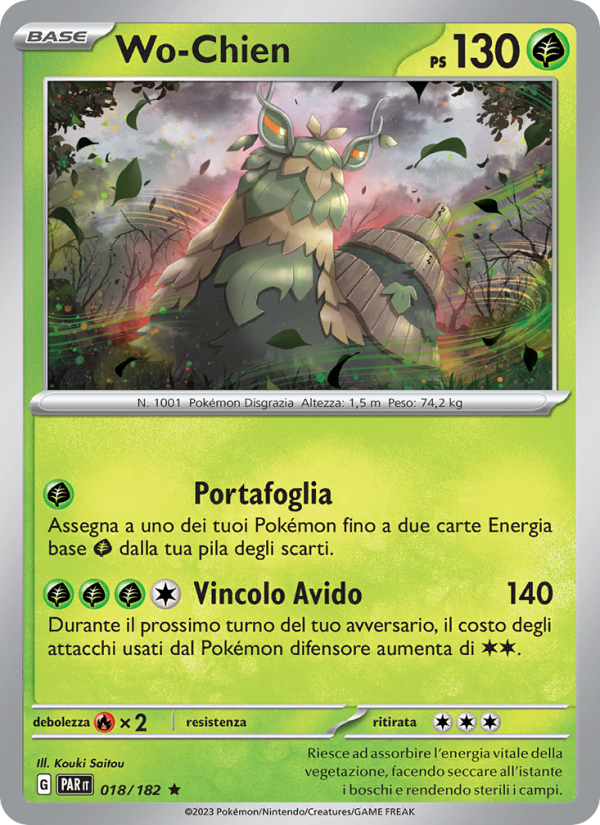 Wo-Chien 018/266 — Paradox Rift (Italian Pokémon TCG card)