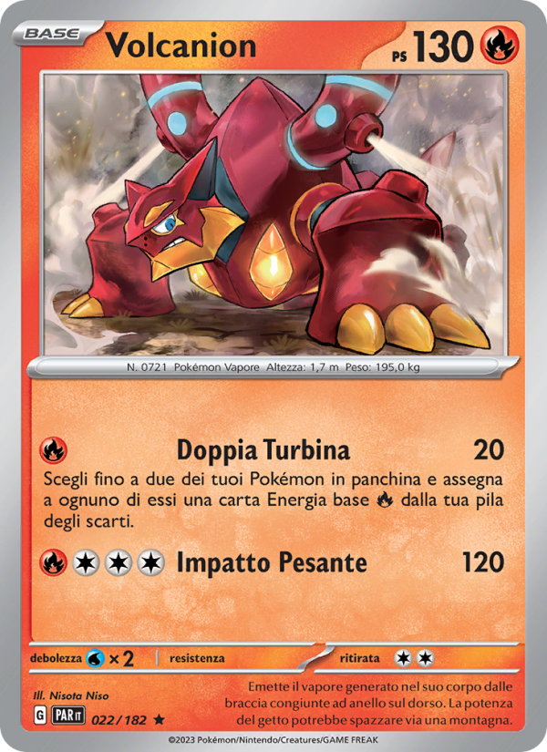 Volcanion 022/266 — Paradox Rift (Italian Pokémon TCG card)