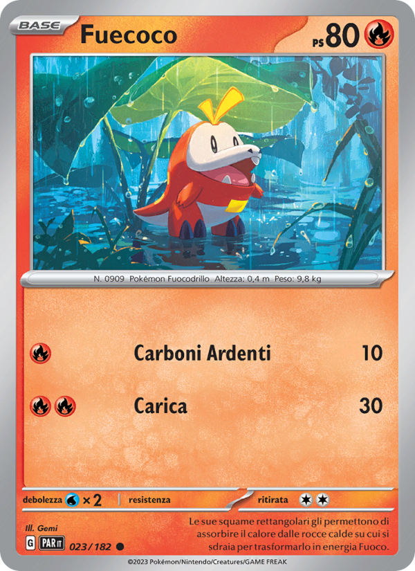 Fuecoco 023/266 — Paradox Rift (Italian Pokémon TCG card)