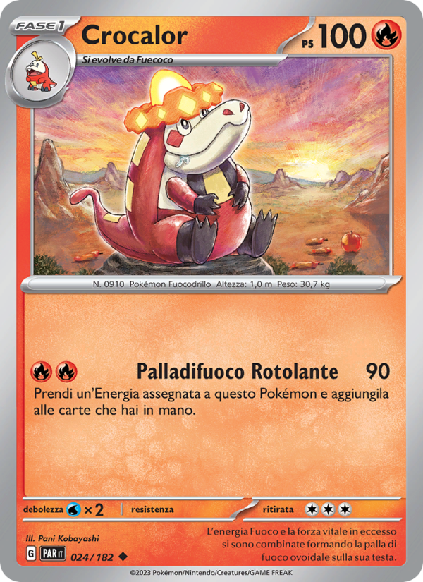 Crocalor 024/266 — Paradox Rift (Italian Pokémon TCG card)
