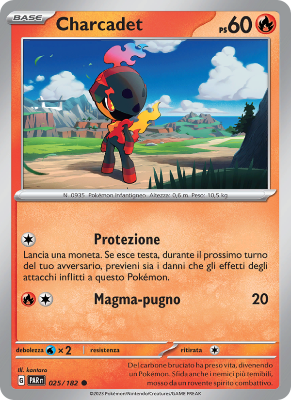 Charcadet 025/266 — Paradox Rift (Italian Pokémon TCG card)