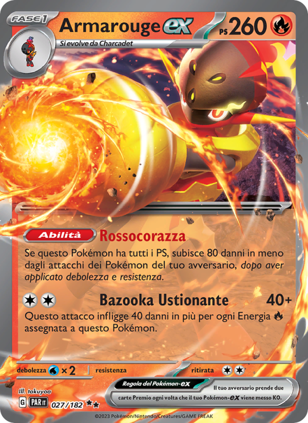 Armarouge-ex 027/266 — Paradox Rift (Italian Pokémon TCG card)