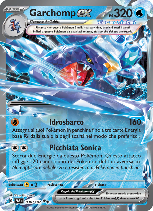 Garchomp-ex 038/266 — Paradox Rift (Italian Pokémon TCG card)