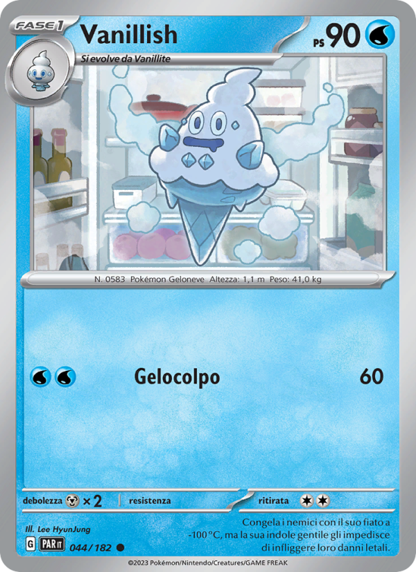 Vanillish 044/266 — Paradox Rift (Italian Pokémon TCG card)