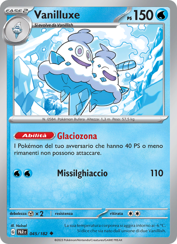Vanilluxe 045/266 — Paradox Rift (Italian Pokémon TCG card)