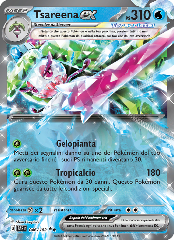 Tsareena-ex 046/266 — Paradox Rift (Italian Pokémon TCG card)
