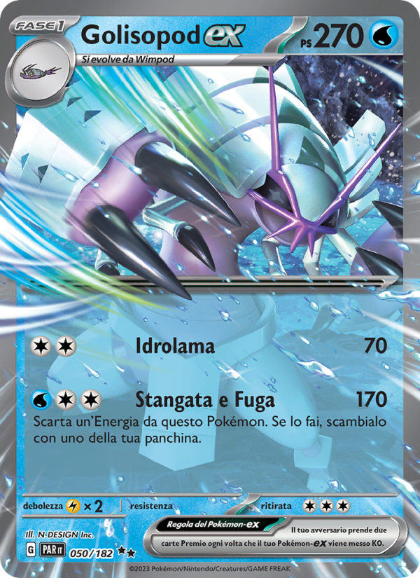 Golisopod-ex 050/266 — Paradox Rift (Italian Pokémon TCG card)