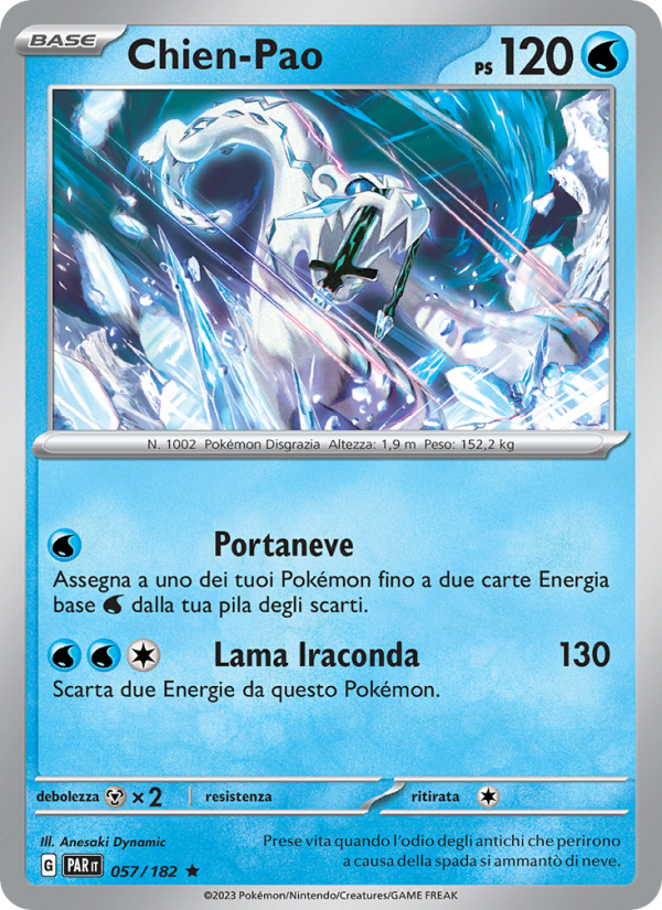 Chien-Pao 057/266 — Paradox Rift (Italian Pokémon TCG card)