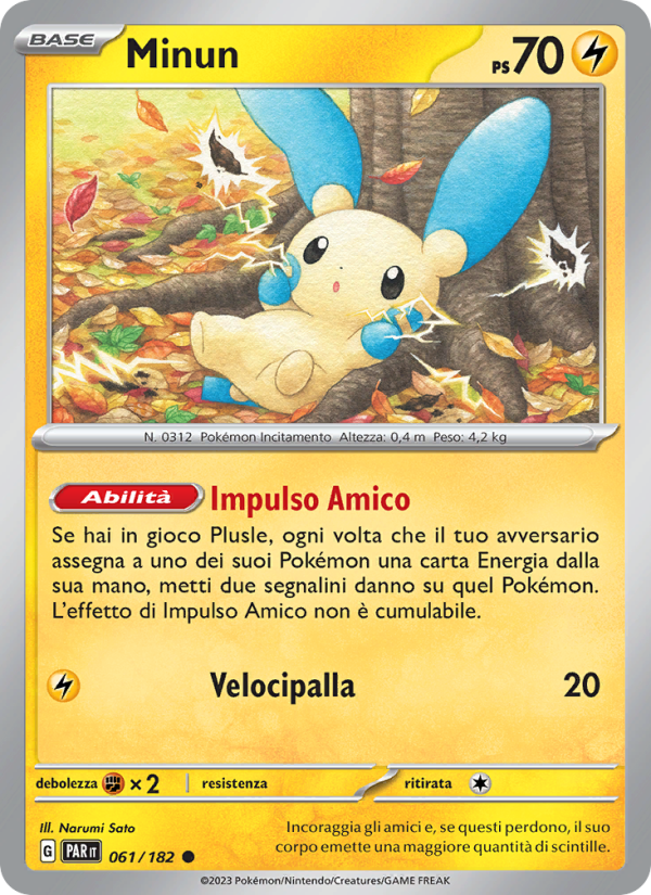 Minun 061/266 — Paradox Rift (Italian Pokémon TCG card)