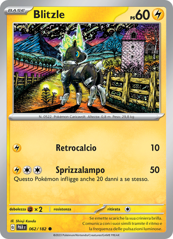 Blitzle 062/266 — Paradox Rift (Italian Pokémon TCG card)
