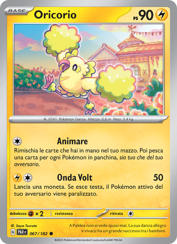 Oricorio 067/266 — Paradox Rift (Italian Pokémon TCG card)