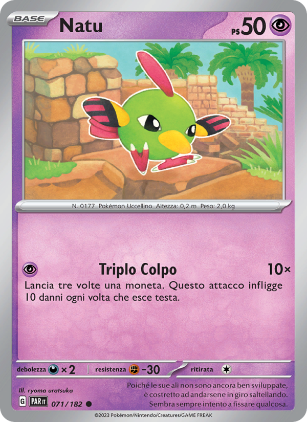 Natu 071/266 — Paradox Rift (Italian Pokémon TCG card)