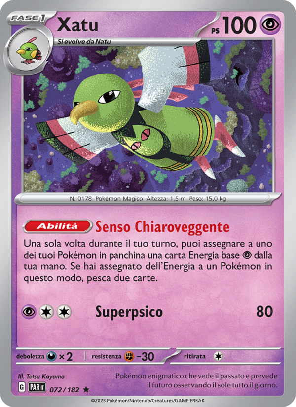 Xatu 072/266 — Paradox Rift (Italian Pokémon TCG card)