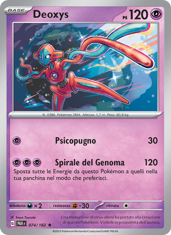 Deoxys 074/266 — Paradox Rift (Italian Pokémon TCG card)