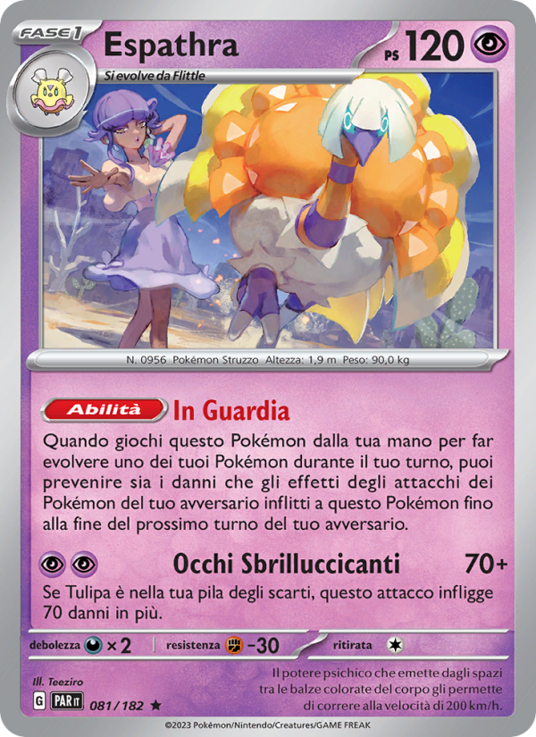 Espathra 081/266 — Paradox Rift (Italian Pokémon TCG card)