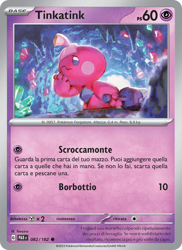 Tinkatink 082/266 — Paradox Rift (Italian Pokémon TCG card)