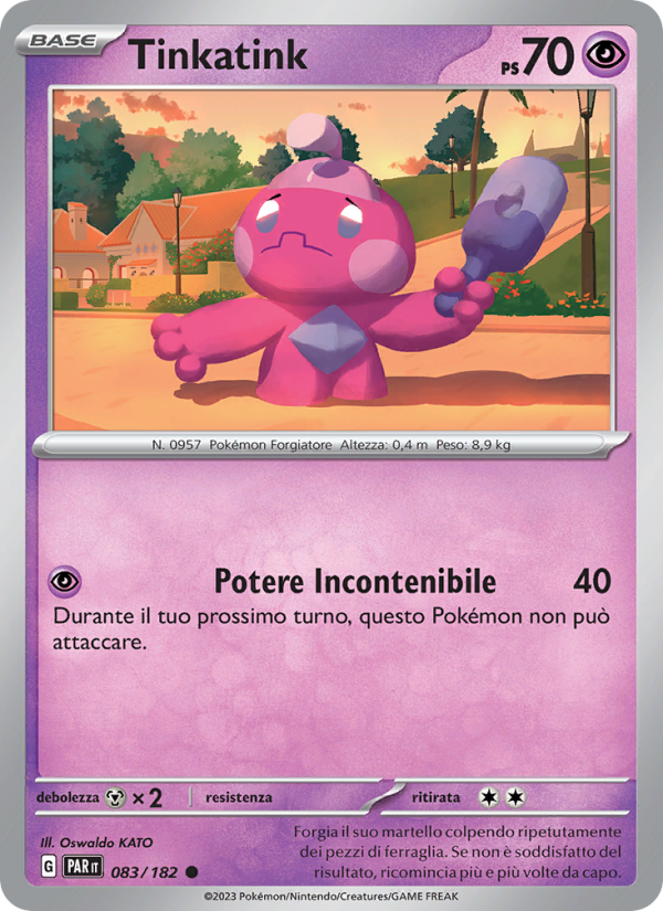 Tinkatink 083/266 — Paradox Rift (Italian Pokémon TCG card)