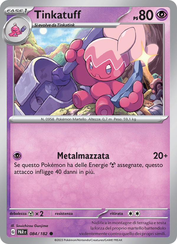 Tinkatuff 084/266 — Paradox Rift (Italian Pokémon TCG card)