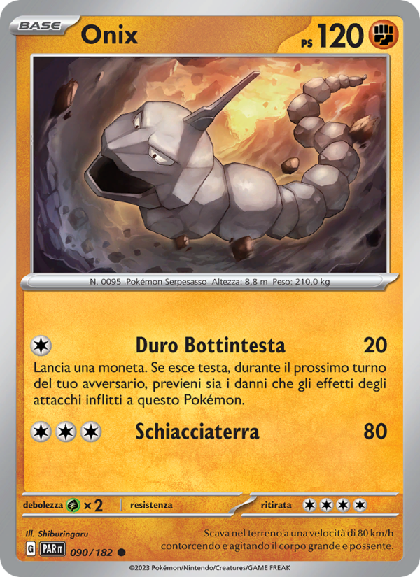 Onix 090/266 — Paradox Rift (Italian Pokémon TCG card)