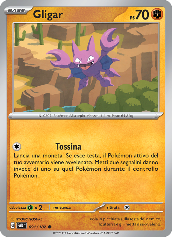 Gligar 091/266 — Paradox Rift (Italian Pokémon TCG card)