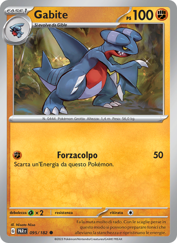 Gabite 095/266 — Paradox Rift (Italian Pokémon TCG card)