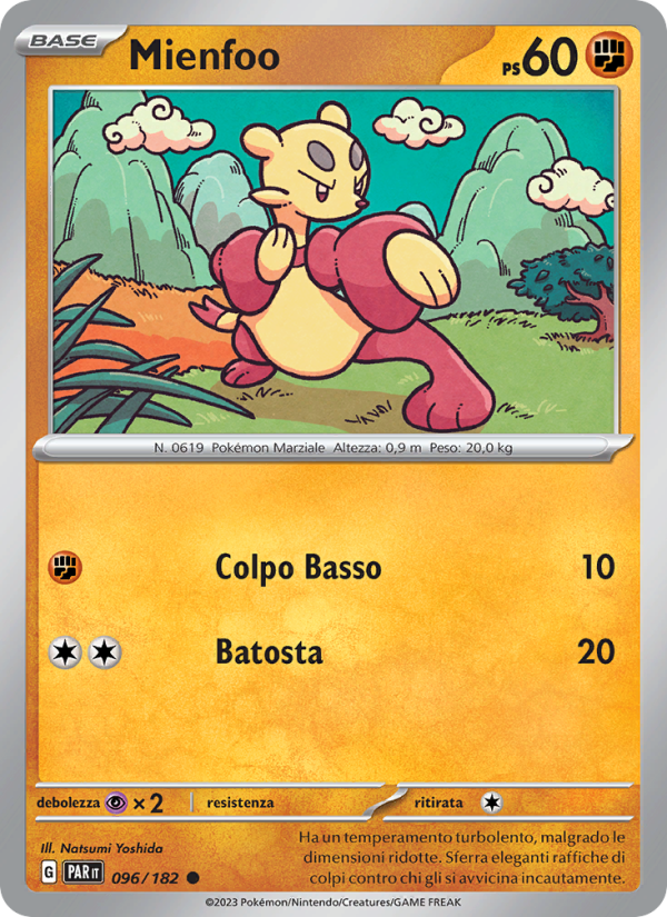 Mienfoo 096/266 — Paradox Rift (Italian Pokémon TCG card)
