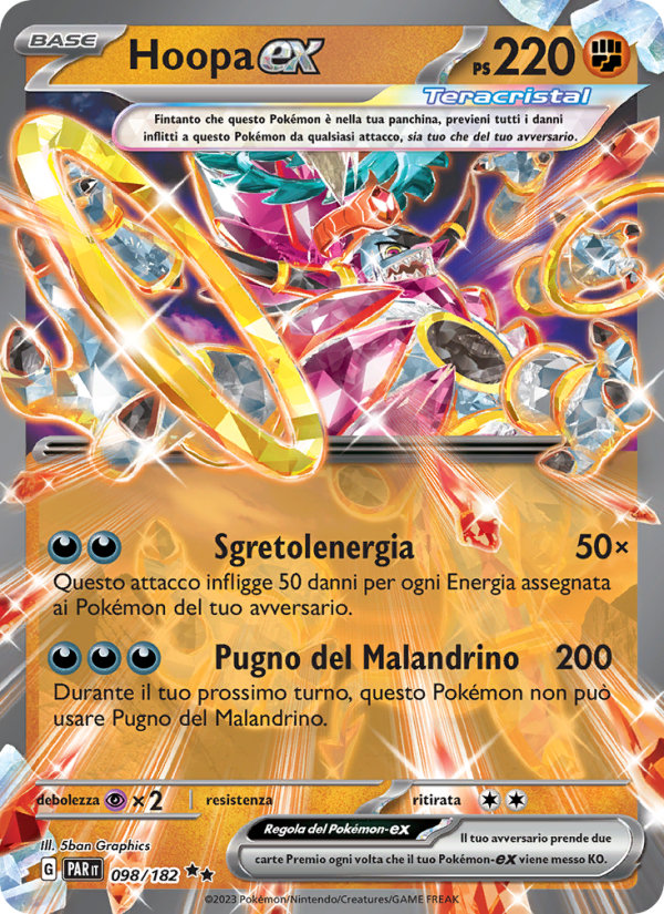 Hoopa-ex 098/266 — Paradox Rift (Italian Pokémon TCG card)